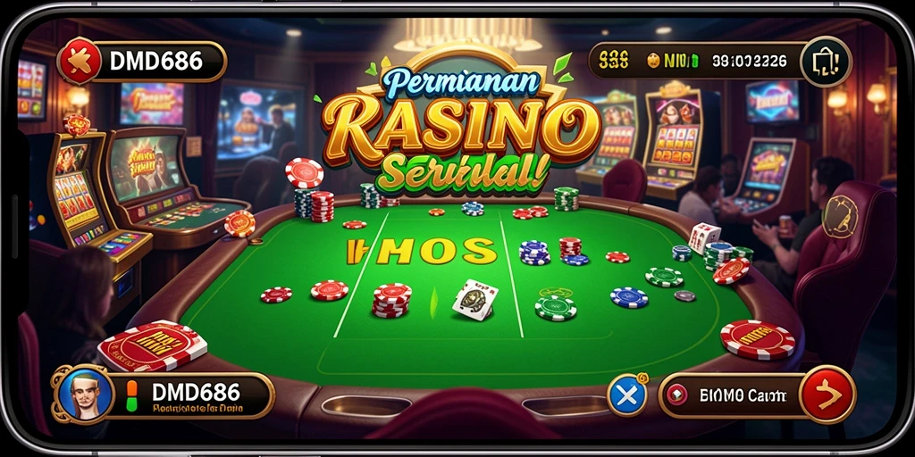 Tangkapan layar yang menampilkan gameplay seru DMD686 di Kasino.