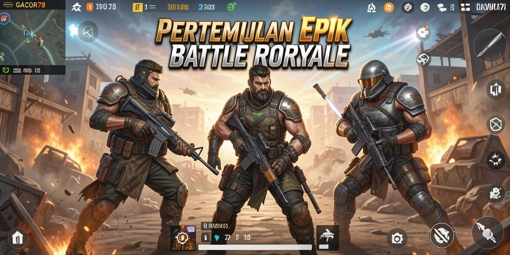 Gameplay menegangkan GACOR78 dalam pertempuran Battle Royale.