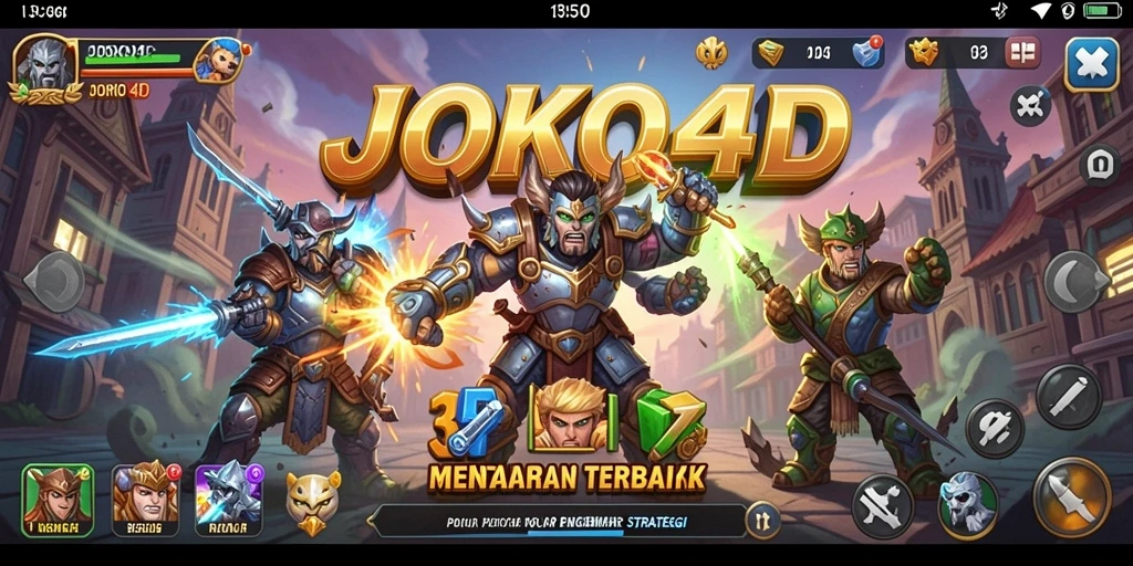 Tampilan gameplay menegangkan di JOKO4D dengan strategi Tower Defense.