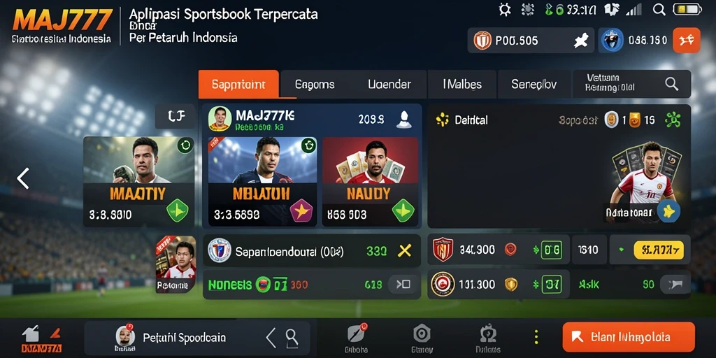 Screenshot dari gameplay MAJ777 menunjukkan fitur taruhan olahraga yang menarik.