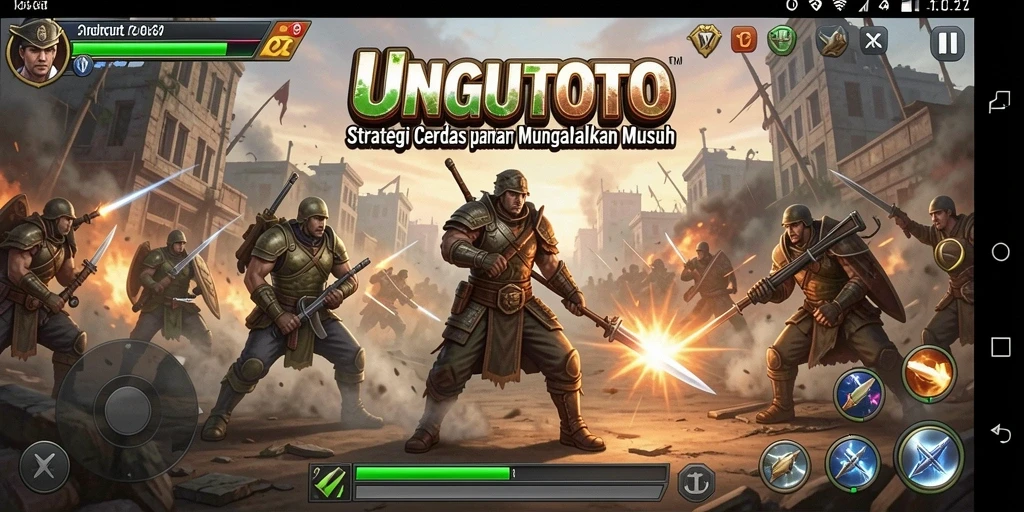 Tampilan gameplay <strong>UNGUTOTO</strong> dengan strategi yang mendalam dan pertarungan seru.